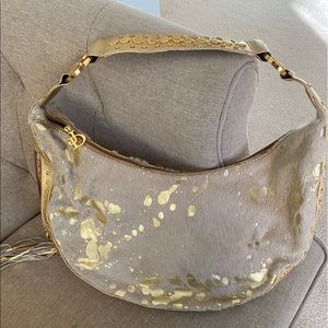 Gold and Gray Handbag